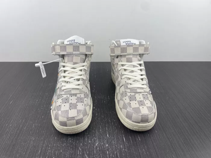 MaikeSneakers Louis Vuitton Nike Air Force 1 Mid By Virgil Abloh Graffiti 0120