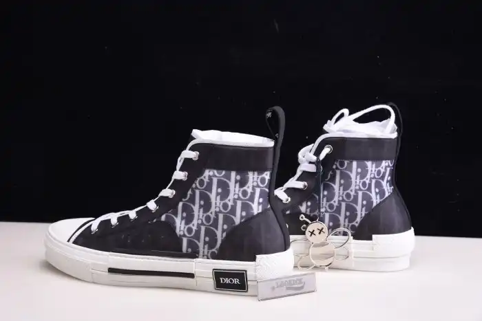 MaikeSneakers DR B23 High Top Oblique Sneaker Black & White 0127