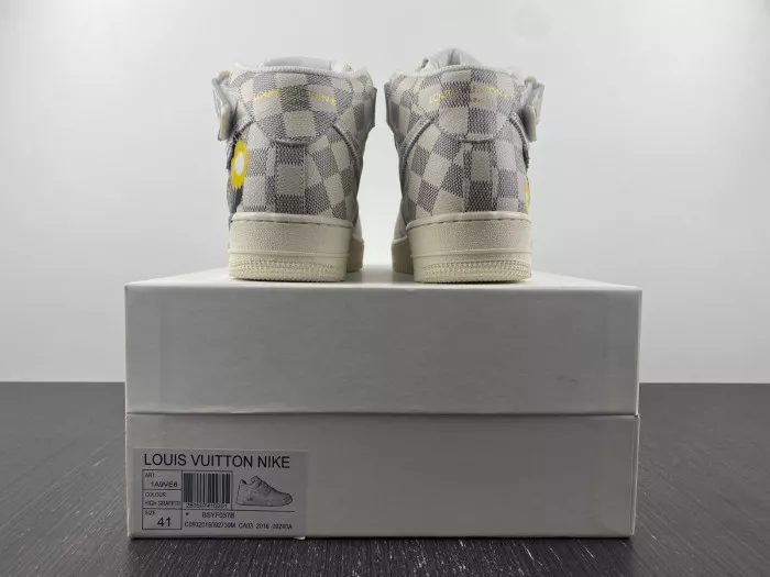 MaikeSneakers Louis Vuitton Nike Air Force 1 Mid By Virgil Abloh Graffiti 0120