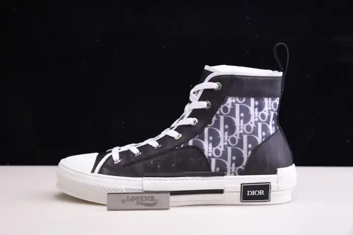 MaikeSneakers DR B23 High Top Oblique Sneaker Black & White 0127