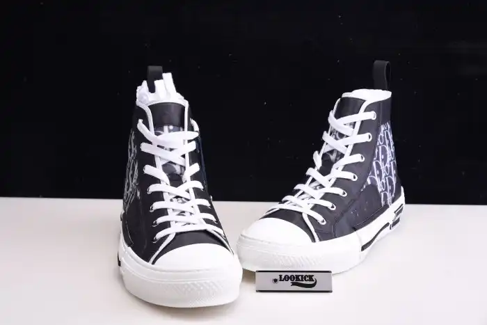 MaikeSneakers DR B23 High Top Oblique Sneaker Black & White 0127