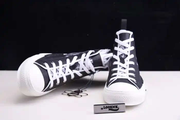 MaikeSneakers DR B23 High Top Oblique Sneaker Black & White 0127