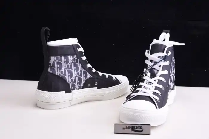 MaikeSneakers DR B23 High Top Oblique Sneaker Black & White 0127