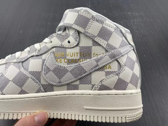 MaikeSneakers Louis Vuitton Nike Air Force 1 Mid By Virgil Abloh Graffiti 0120