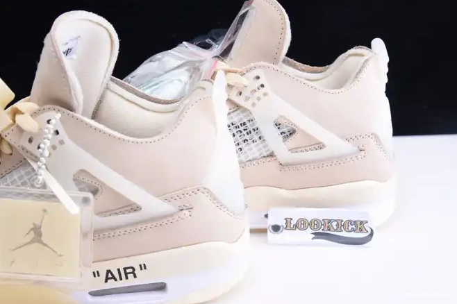 MaikeSneakers Air x Off-White Jordan 4 Sail CV9388-100 0221