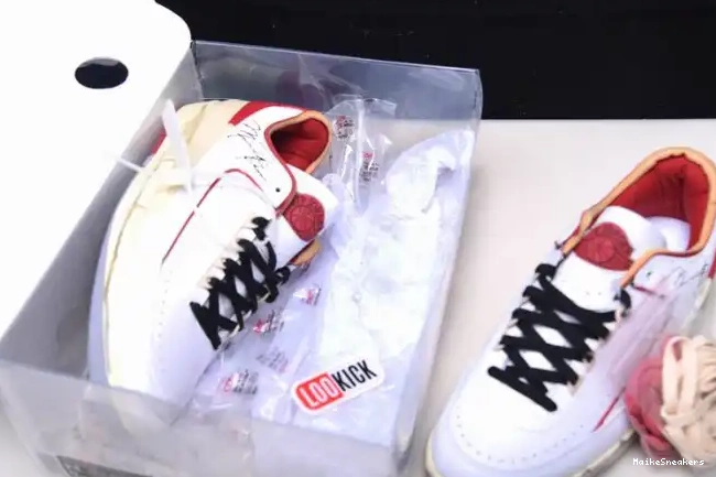 MaikeSneakers Red White 2 Low Jordan Retro Off-White SP DJ4375-106 0223