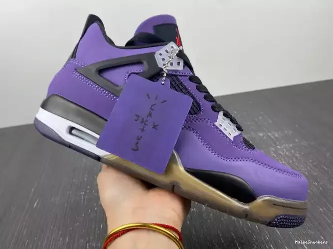 MaikeSneakers Travis Retro 4 Jordan Scott LN4 and Purple (Friends 766296 Family) 0207