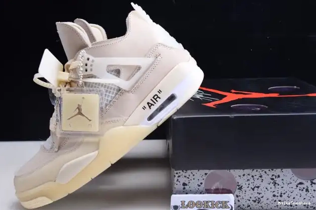 MaikeSneakers Air x Off-White Jordan 4 Sail CV9388-100 0221