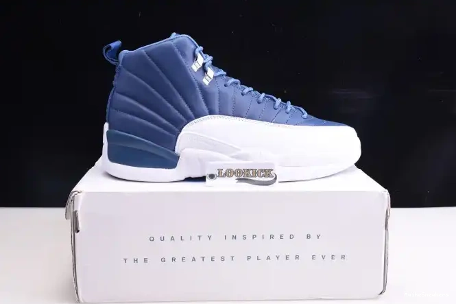 MaikeSneakers Stone Retro Air Jordan Blue 12 130690-404 0216