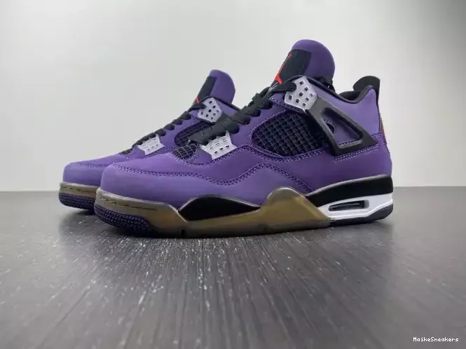 MaikeSneakers Travis Retro 4 Jordan Scott LN4 and Purple (Friends 766296 Family) 0207