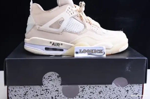 MaikeSneakers Air x Off-White Jordan 4 Sail CV9388-100 0221