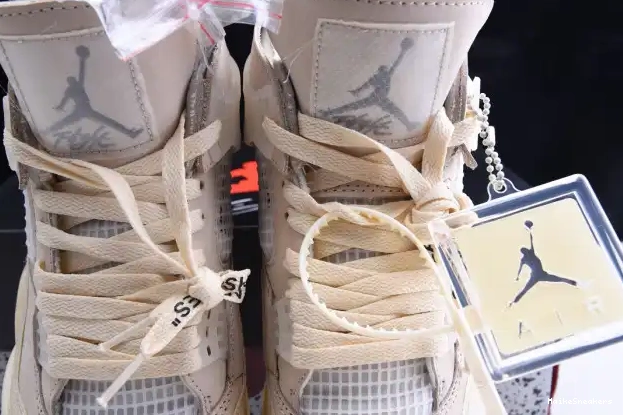 MaikeSneakers Air x Off-White Jordan 4 Sail CV9388-100 0221