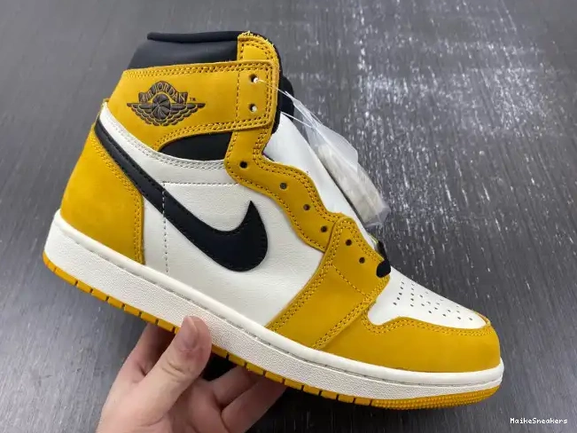 MaikeSneakers High Yellow Air 1 OG DZ5485-701 Ochre Jordan 0215