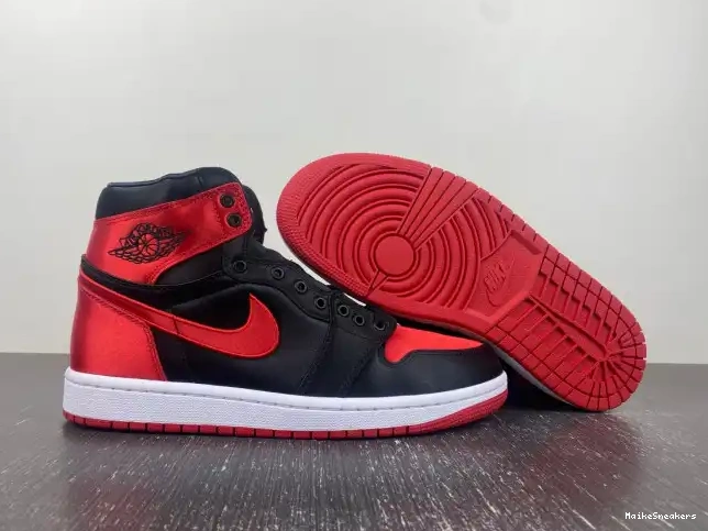 MaikeSneakers 1 Bred High FD4810-061 WMNS OG Air Satin Jordan 0210