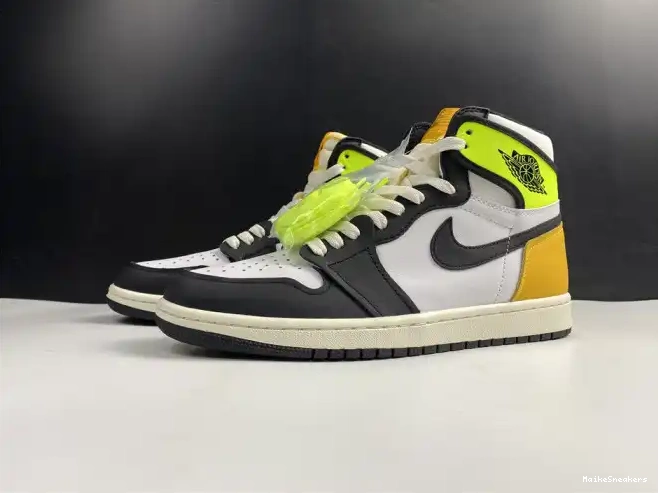 MaikeSneakers 555088-118 AIR 1 HIGH OG RETRO JORDAN GOLD' 'VOLT 0219