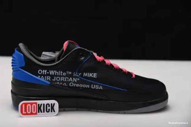 MaikeSneakers Off-White DJ4375-004 Blue Low SP Black Retro Jordan 2 0215