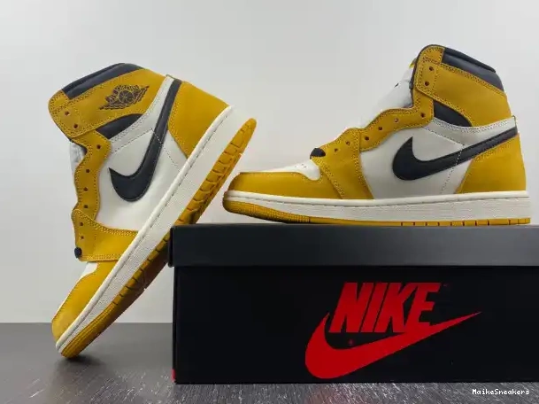 MaikeSneakers High Yellow Air 1 OG DZ5485-701 Ochre Jordan 0215