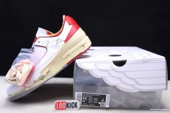 MaikeSneakers Red White 2 Low Jordan Retro Off-White SP DJ4375-106 0223